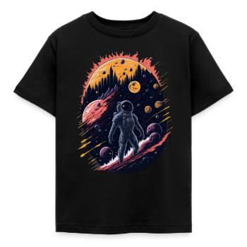 Fantaisie spatiale - T-shirt Enfant - noir - Devant - AI Model Kid Female (0cm)