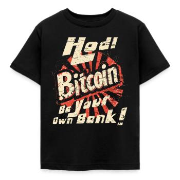 Hodl Bitcoin Be your own Bank - Kinder T-Shirt - Schwarz - Vorne - AI Model Kid Female (0cm)