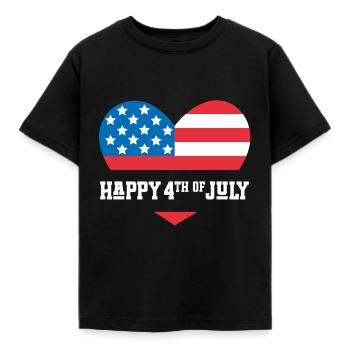 Joyeux 4 juillet - T-shirt Enfant - noir - Devant - AI Model Kid Female (0cm)