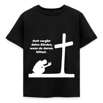 Vergebung Jesus Christus - Kinder T-Shirt - Schwarz - Vorne - AI Model Kid Female (0cm)