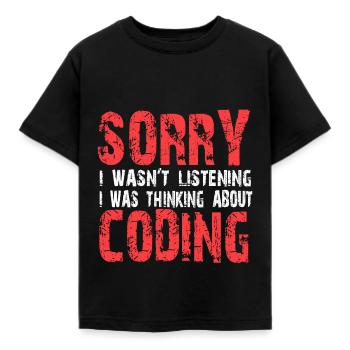 Coding - Kids' T-Shirt - black - Front - AI Model Kid Female (0cm)