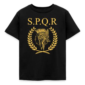 Chemise SPQR Historsisches - T-shirt Enfant - noir - Devant - AI Model Kid Female (0cm)