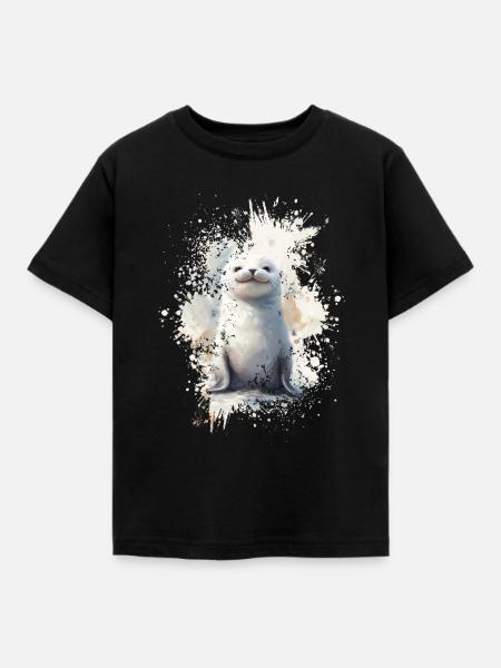 Robbe - Kinder T-Shirt - Schwarz
