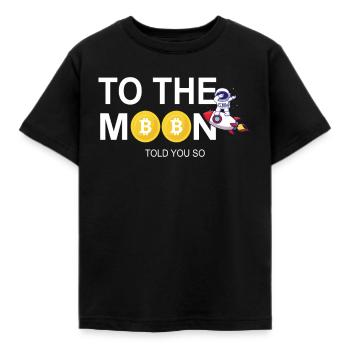 Bitcoin Chart To The Moon - Kinder T-Shirt - Schwarz - Vorne - AI Model Kid Female (0cm)