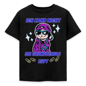 Ich kann nicht! Die Grundschule ruft - Kinder T-Shirt - Schwarz - Vorne - AI Model Kid Female (0cm)