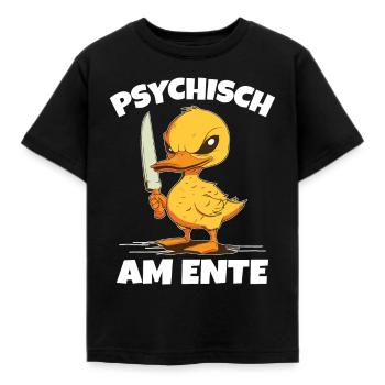 Psychically on the duck - Kids' T-Shirt - black - Front - AI Model Kid Female (0cm)