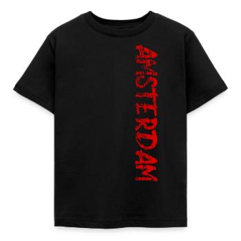 Amsterdam - Kinder T-Shirt - Schwarz - Vorne - AI Model Kid Female (0cm)