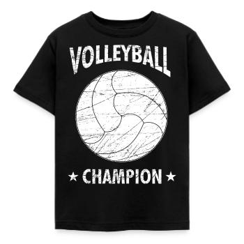 Volleyball Champion Volleyballer Sport Geschenk - Kinder T-Shirt - Schwarz - Vorne - AI Model Kid Female (0cm)