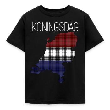Koningsdag Pays-Bas drapeau et couleurs nationales - T-shirt Enfant - noir - Devant - AI Model Kid Female (0cm)