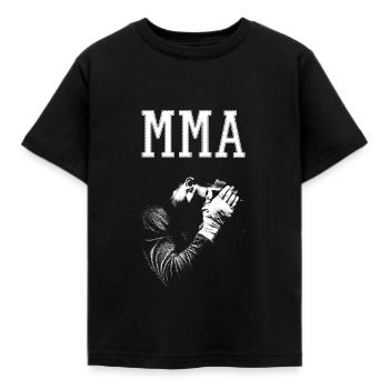 MMA Fighter - Kinder T-Shirt - Schwarz - Vorne - AI Model Kid Female (0cm)
