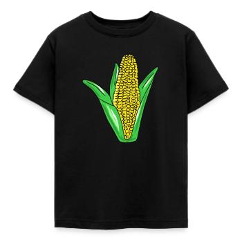 Mais - Maiskolben - Kinder T-Shirt - Schwarz - Vorne - AI Model Kid Female (0cm)