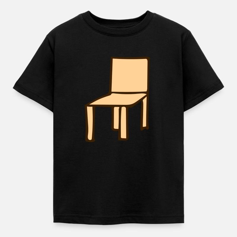 Stuhl - Kinder T-Shirt - Schwarz