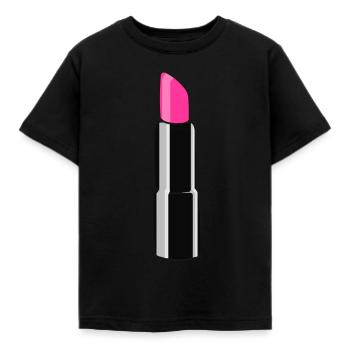 Lippenstift - Kinder T-Shirt - Schwarz - Vorne - AI Model Kid Female (0cm)
