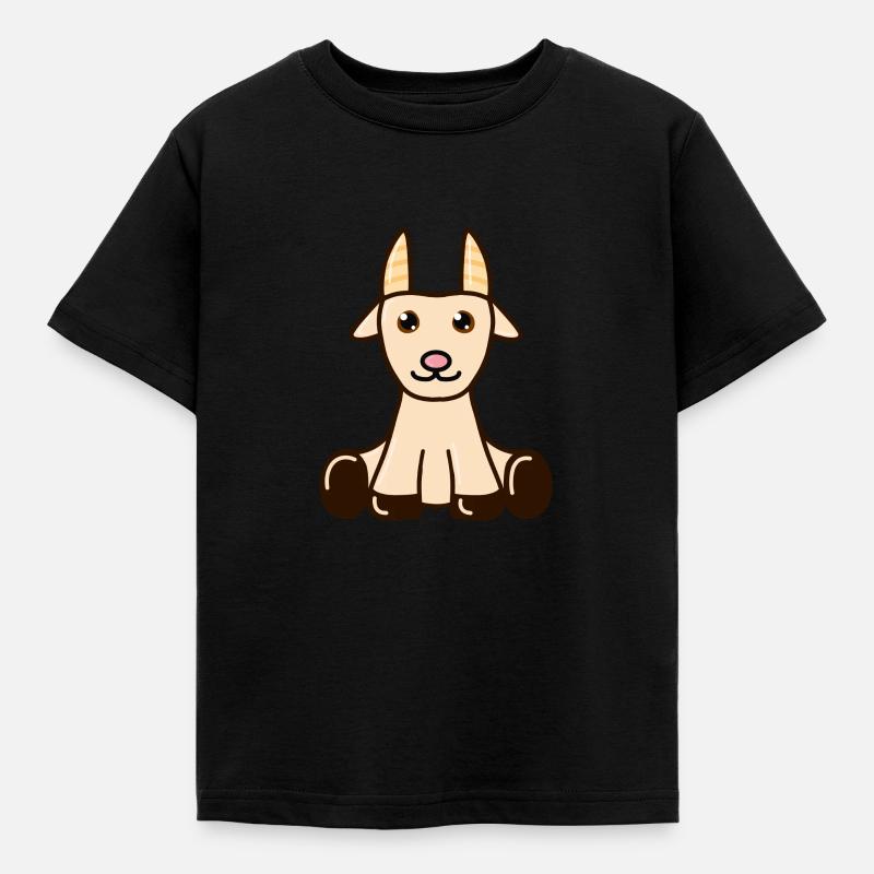 Ziege - Kinder T-Shirt - Schwarz