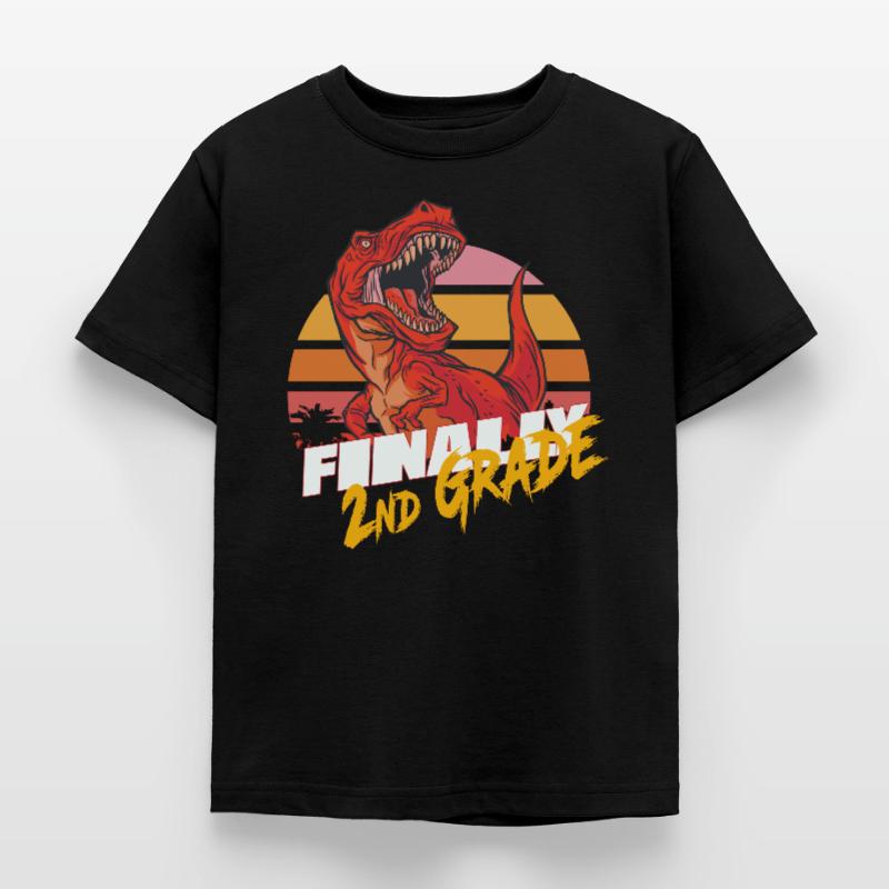 Finally 2nd Grade, Second Grader - T-REX Kinder T-Shirt