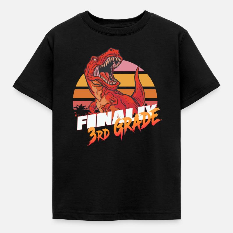 Endlich 3. Klasse, Zweitklässler - T-REX - Kinder T-Shirt - Schwarz