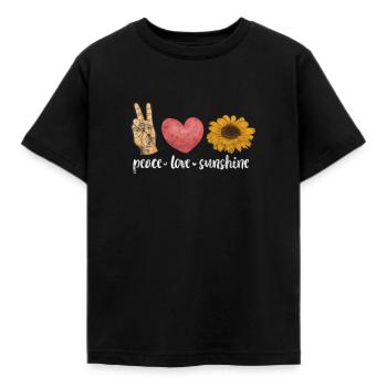 Hippie - T-shirt Enfant - noir - Devant - AI Model Kid Female (0cm)