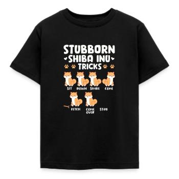 Shiba Inu - Kinder T-Shirt - Schwarz - Vorne - AI Model Kid Female (0cm)