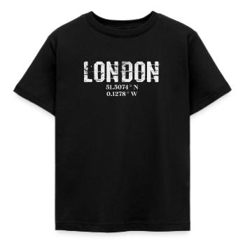 London - Kinder T-Shirt - Schwarz - Vorne - AI Model Kid Female (0cm)