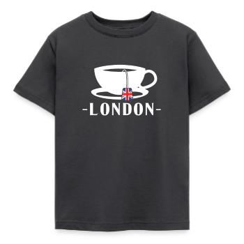 London United Kingdom UK England Gift - Kids' T-Shirt - dark grey - Front - AI Model Kid Female (0cm)
