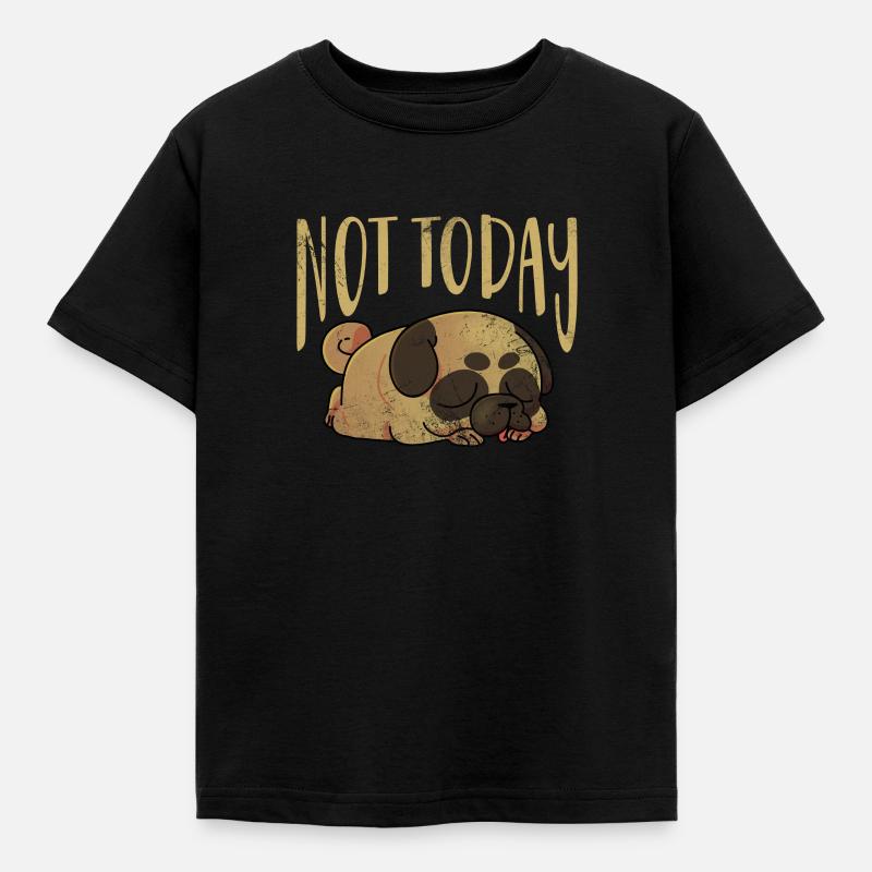 Mops - Kinder T-Shirt - Schwarz
