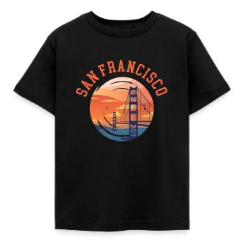 San Francisco - T-shirt Enfant - noir - Devant - AI Model Kid Female (0cm)