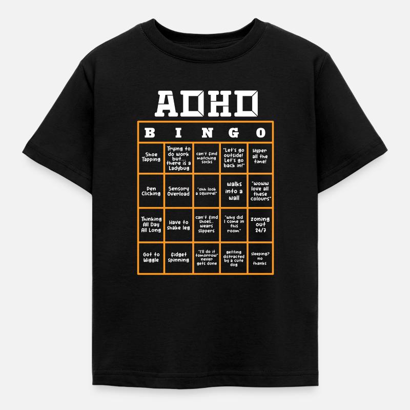 ADHS ADHD Aufmerksamkeit Defizit Geschenk - Kinder T-Shirt - Schwarz