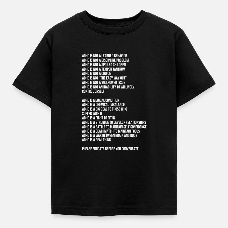 ADHD ADHD Attention Deficit Gift - Kids' T-Shirt - black