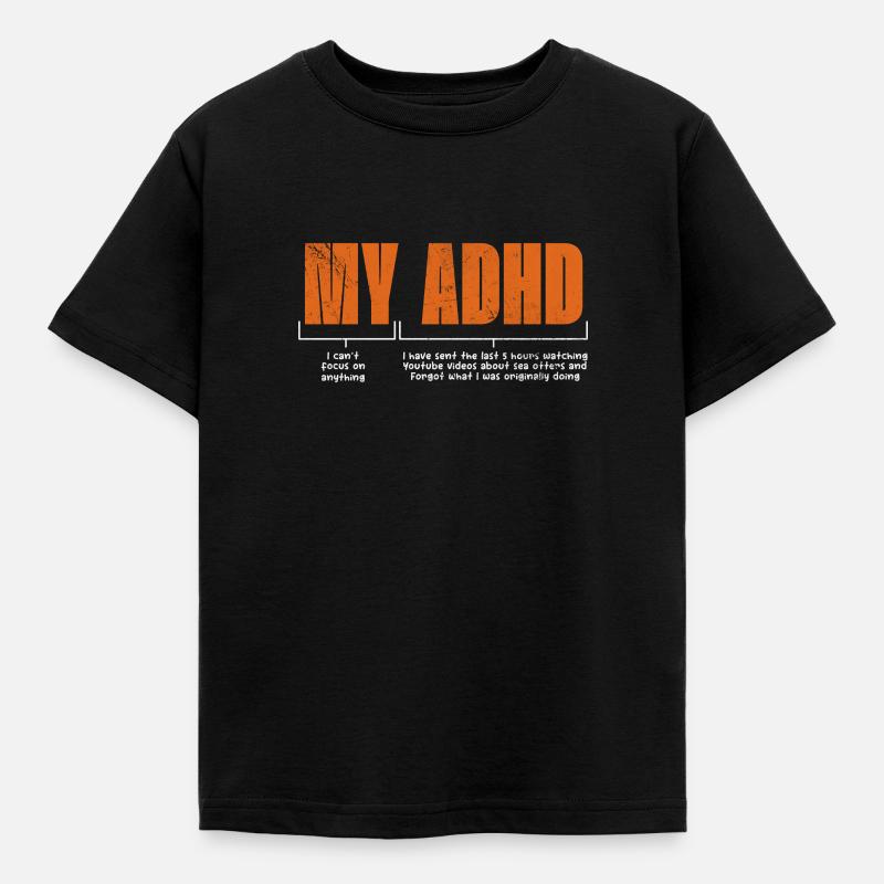 ADHS - Børne-T-shirt - sort