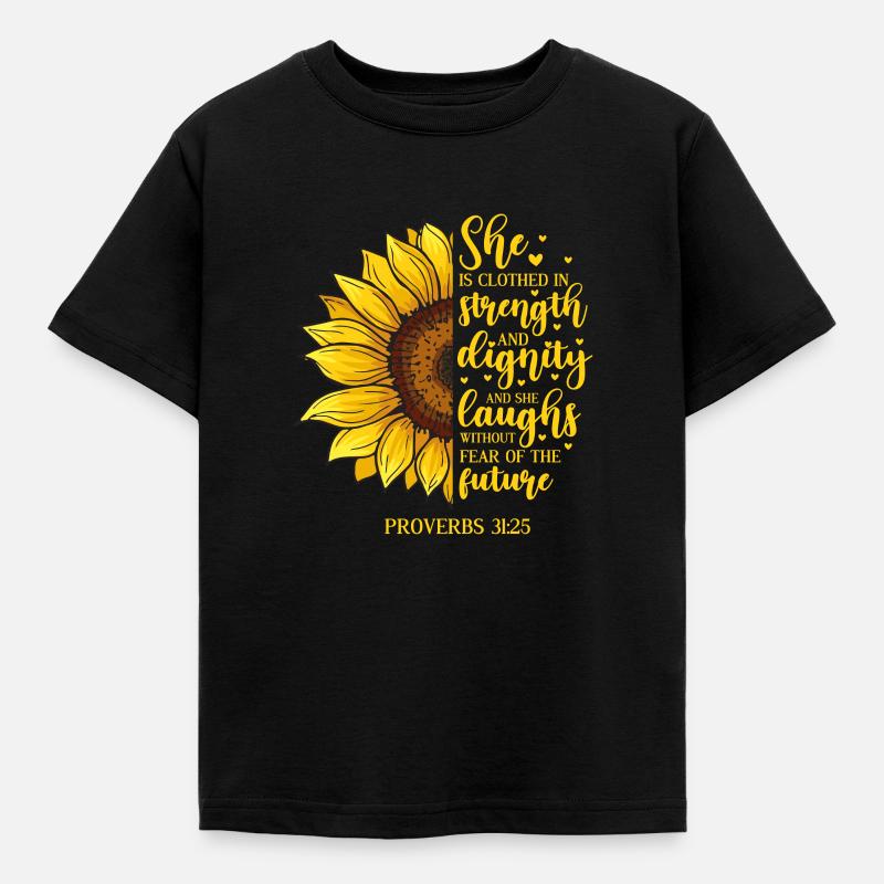 Bibel Bibelvers Christliche Sprüche Jesus Geschenk - Kinder T-Shirt - Schwarz
