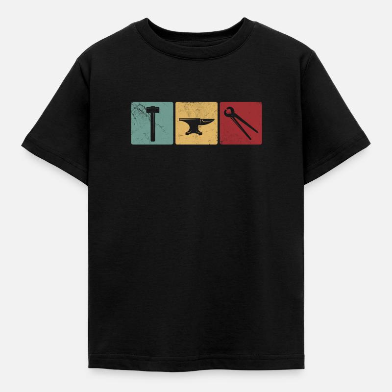 Schmied - Kinder T-Shirt - Schwarz