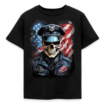 Opérations policières aux États-Unis - T-shirt Enfant - noir - Devant - AI Model Kid Female (0cm)
