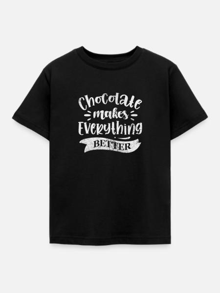 Schokolade - Kinder T-Shirt - Schwarz