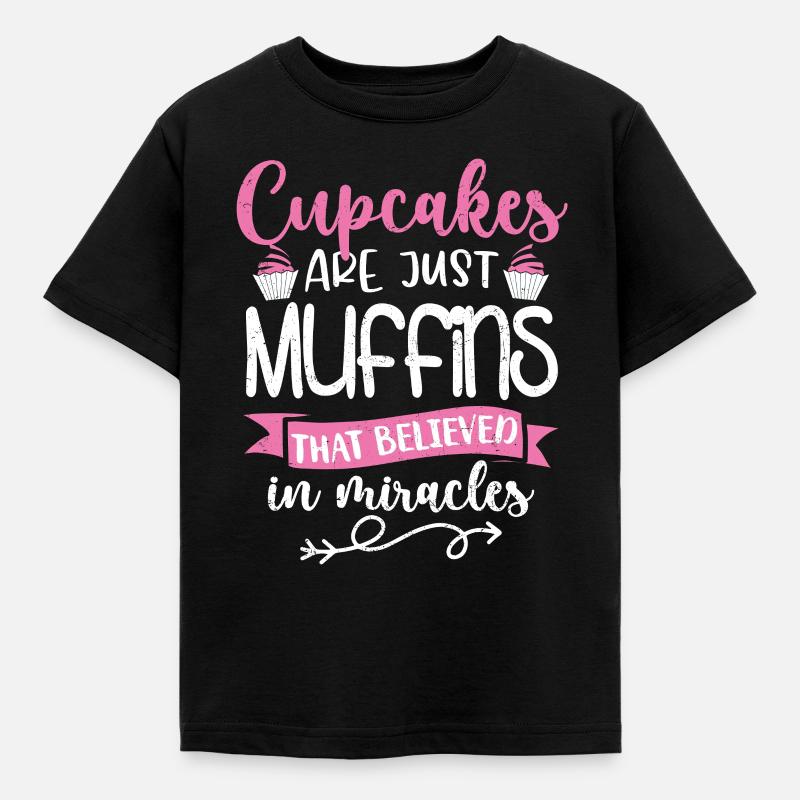 Cupcake - Kinder T-Shirt - Schwarz