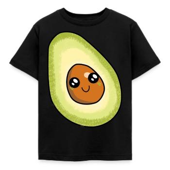 Avocado Frucht naschen Speise Früchte Vitamine - Kinder T-Shirt - Schwarz - Vorne - AI Model Kid Female (0cm)
