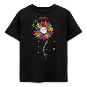Autisme - Kinderen T-shirt - zwart - Voor - AI Model Kid Female (0cm)