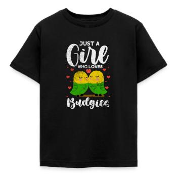 Wellensittich - Kinder T-Shirt - Schwarz - Vorne - AI Model Kid Female (0cm)