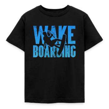 Wakeboard - Kinder T-Shirt - Schwarz - Vorne - AI Model Kid Female (0cm)