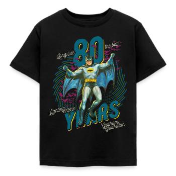 Batman 80 Jahre Vintage Retro - Kinder T-Shirt - Schwarz - Vorne - AI Model Kid Female (0cm)