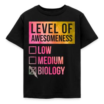 Biology - Kids' T-Shirt - black - Front - AI Model Kid Female (0cm)