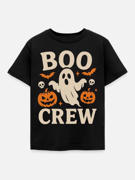 Boo Crew Halloween - Kinder T-Shirt - Schwarz