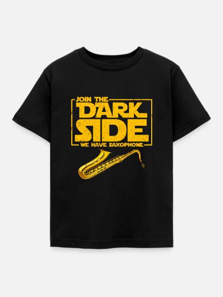 Saxofon - Kinder T-Shirt - Schwarz