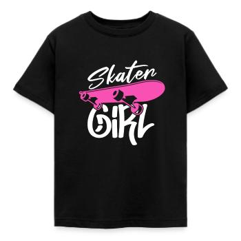 Skater Girl Skateboard Skate Skaterin Geschenk - Kinder T-Shirt - Schwarz - Vorne - AI Model Kid Female (0cm)