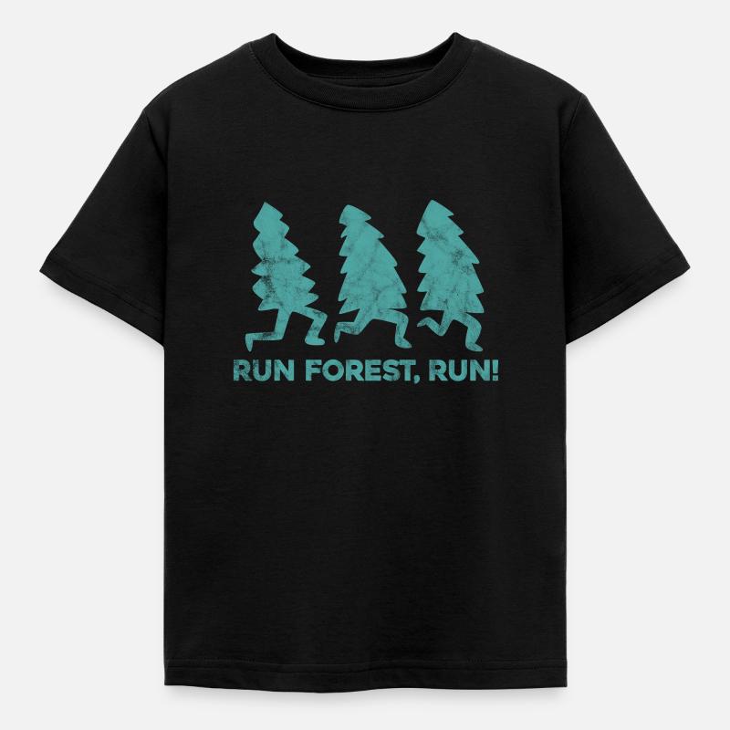 Wald - Kinder T-Shirt - Schwarz
