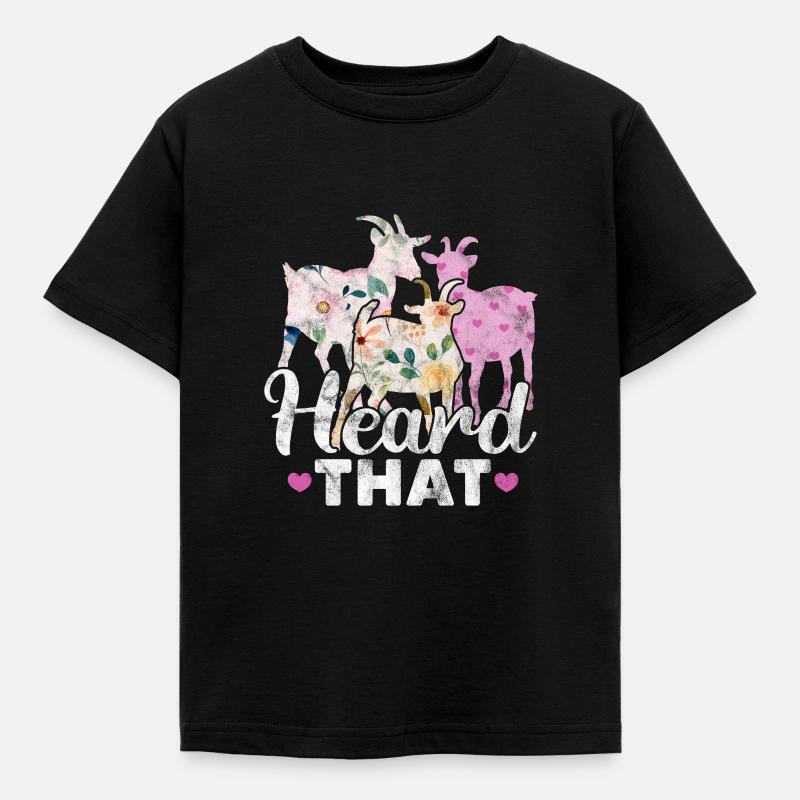 Ziege - Kinder T-Shirt - Schwarz