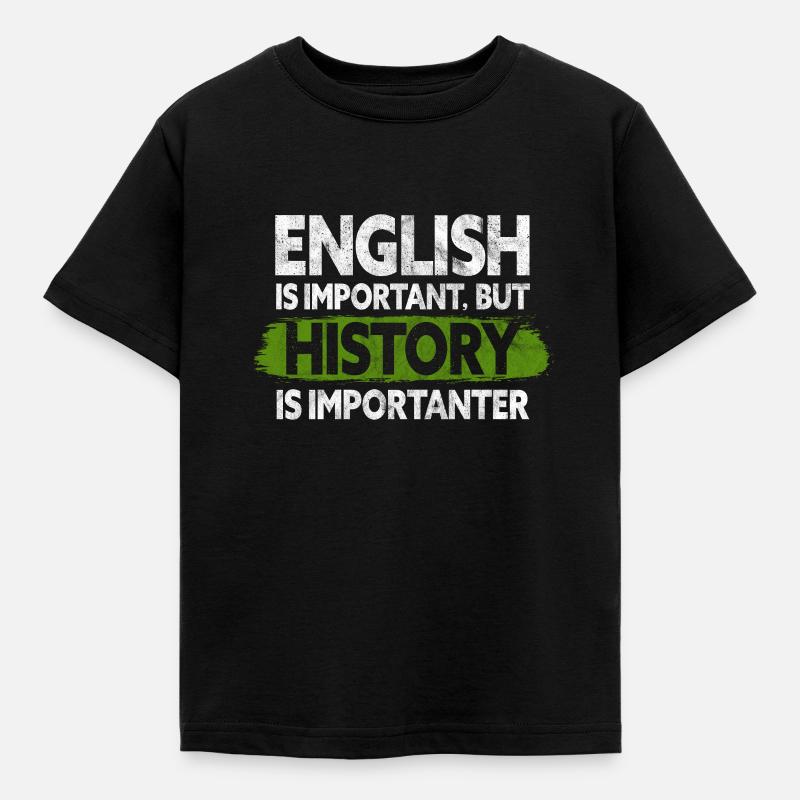 Geschichte Lehrer Geschichtslehrer Historie - Kinder T-Shirt - Schwarz