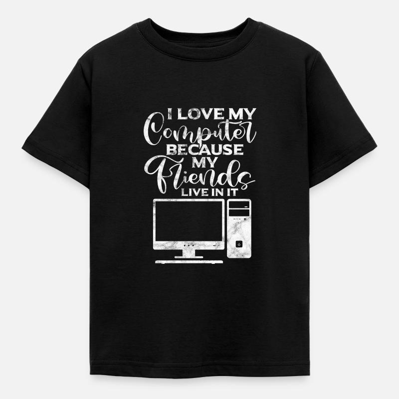Computer Nerd Programmeur PC Cadeau informatique - T-shirt Enfant - noir
