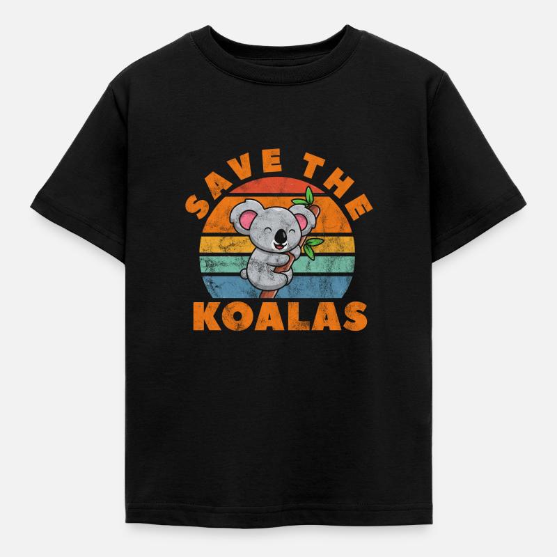 Koala - Kinder T-Shirt - Schwarz