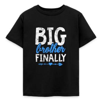 Grosser Bruder - Kinder T-Shirt - Schwarz - Vorne - AI Model Kid Female (0cm)