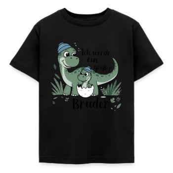 Je vais être un grand frère dinosaure dinosaure - T-shirt Enfant - noir - Devant - AI Model Kid Female (0cm)